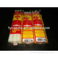 economical white fluted candle with 450g each yellow bag-South Arica